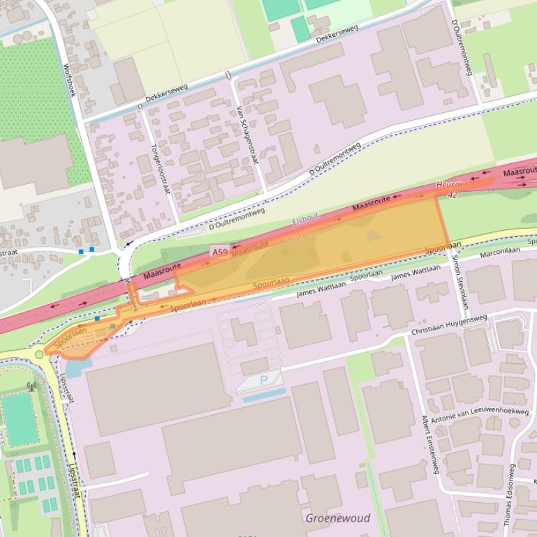 Kaart van postcodegebied 5151DE.
