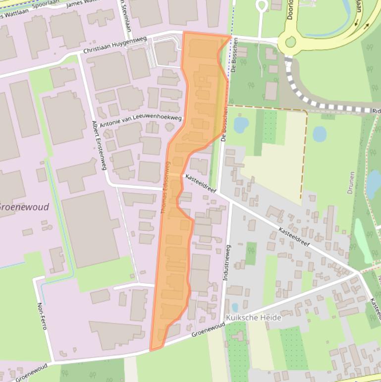 Kaart van postcodegebied 5151DH.