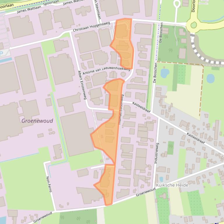 Kaart van postcodegebied 5151DJ.