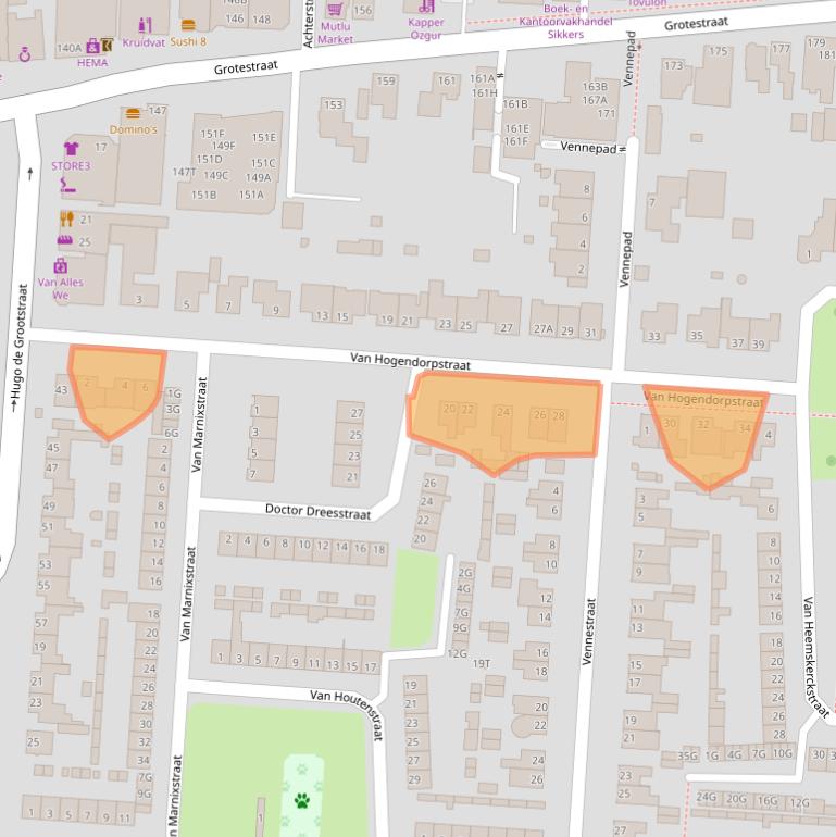 Kaart van postcodegebied 5151ED.