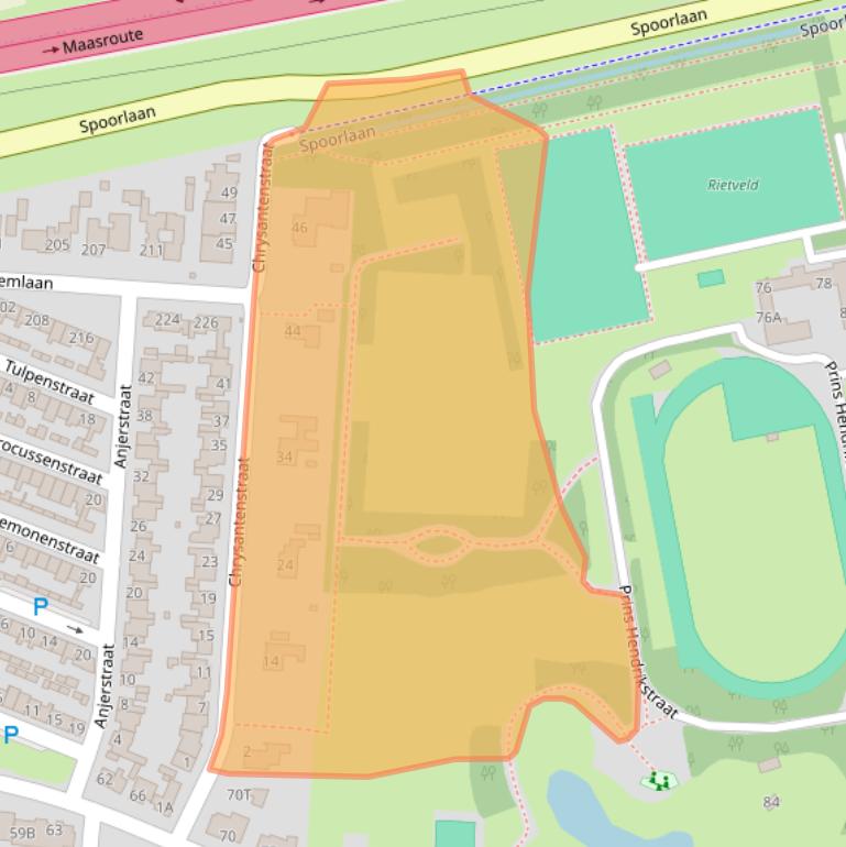 Kaart van postcodegebied 5151GE.