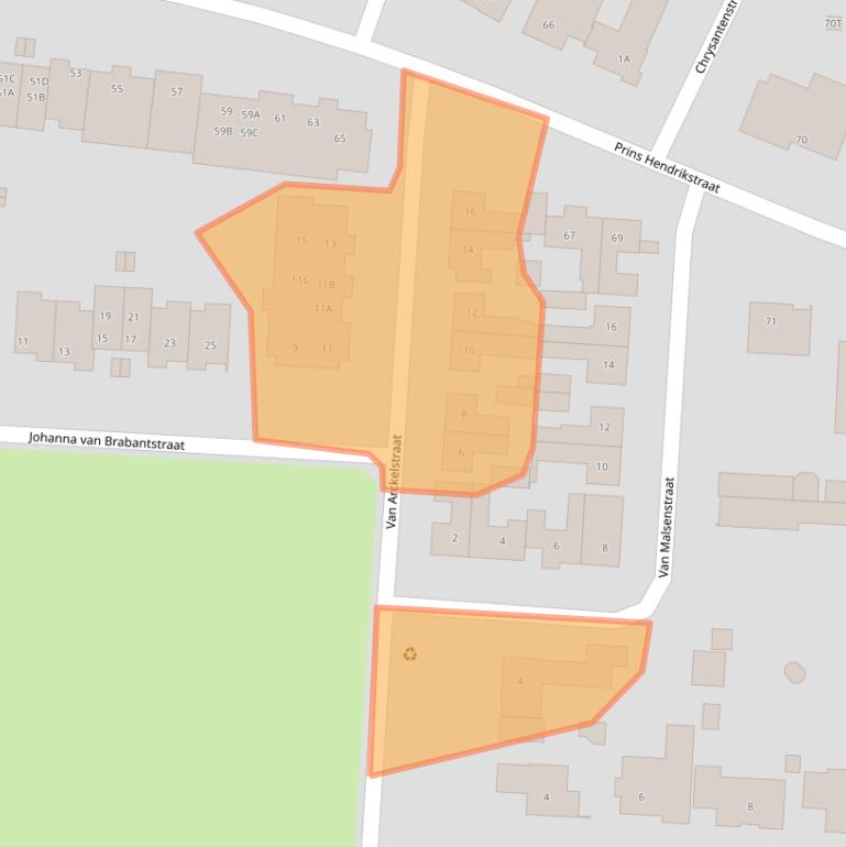 Kaart van postcodegebied 5151GH.