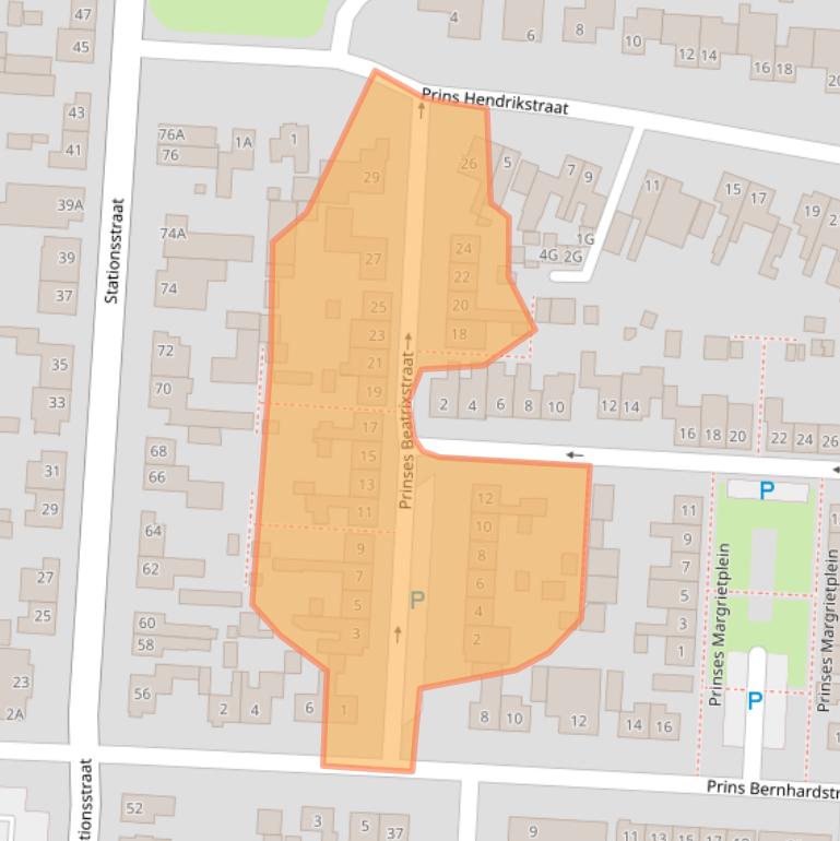 Kaart van postcodegebied 5151GT.