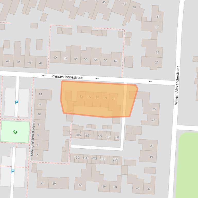Kaart van postcodegebied 5151GV.