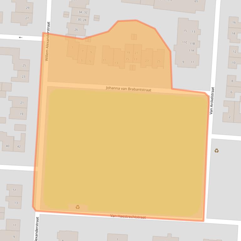 Kaart van postcodegebied 5151GW.