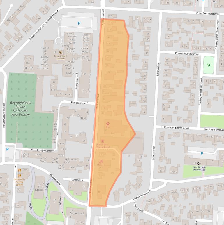 Kaart van postcodegebied 5151HB.