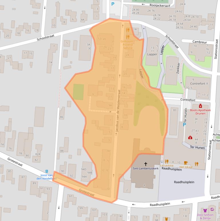 Kaart van postcodegebied 5151HG.