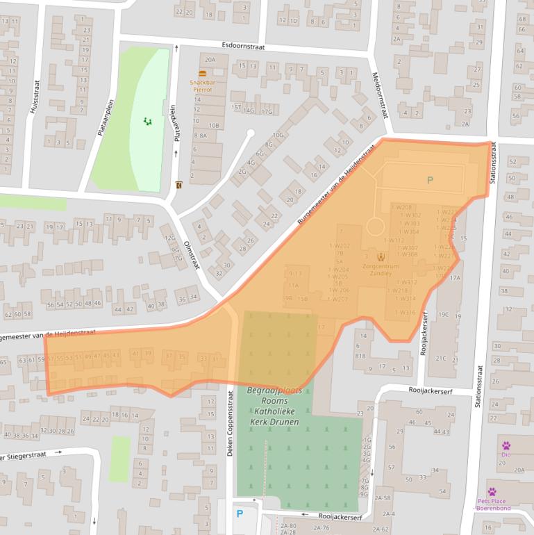 Kaart van postcodegebied 5151HK.