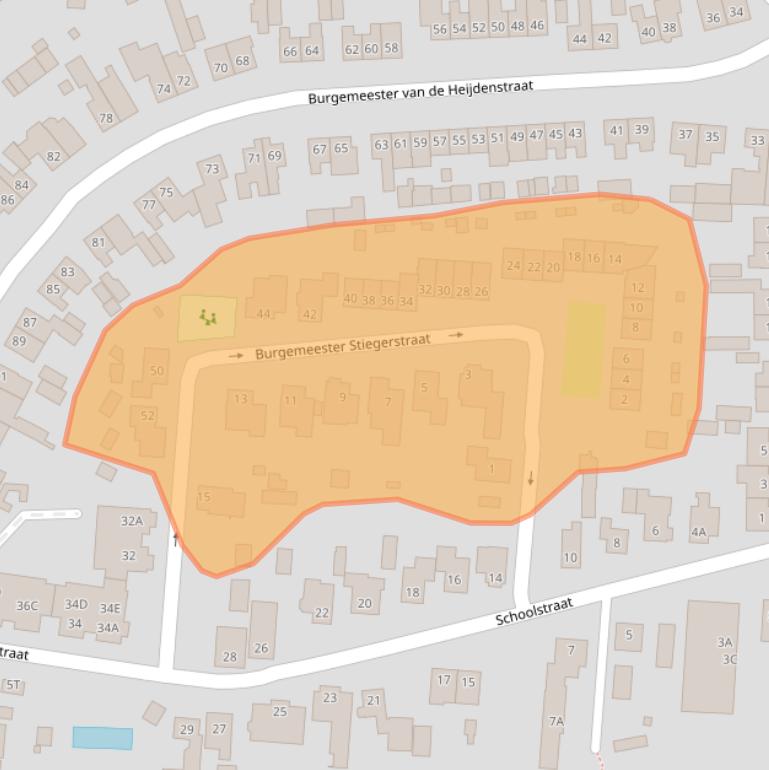 Kaart van postcodegebied 5151HW.