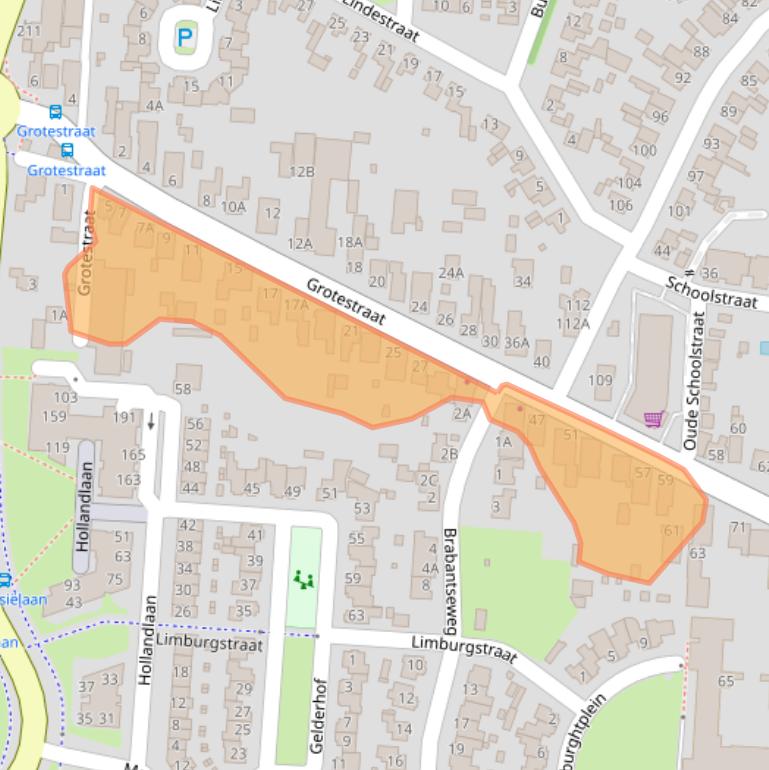 Kaart van postcodegebied 5151JC.