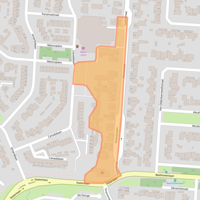 Kaart van postcodegebied 5151JK.