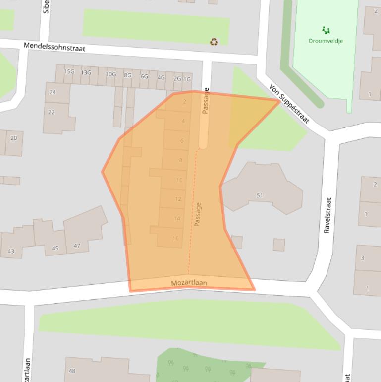 Kaart van postcodegebied 5151KC.