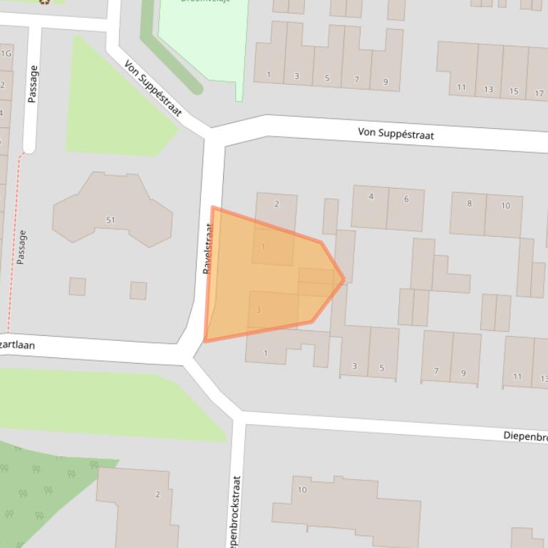 Kaart van postcodegebied 5151KD.