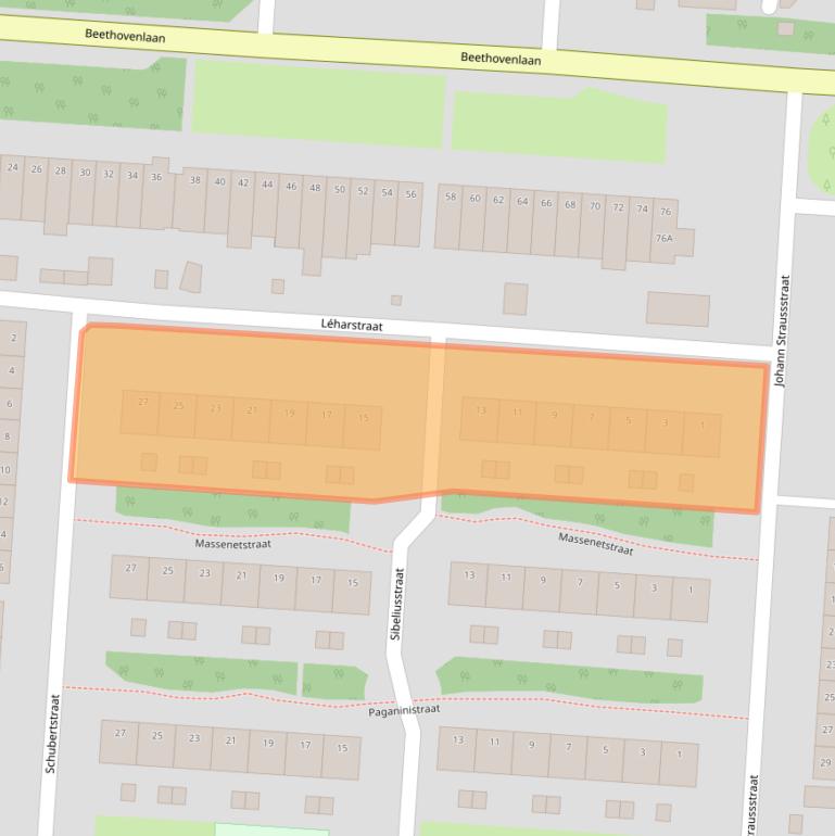 Kaart van postcodegebied 5151LG.