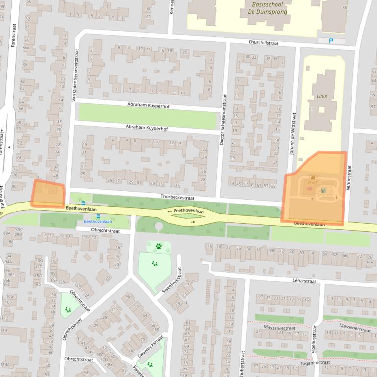 Kaart van postcodegebied 5151LH.