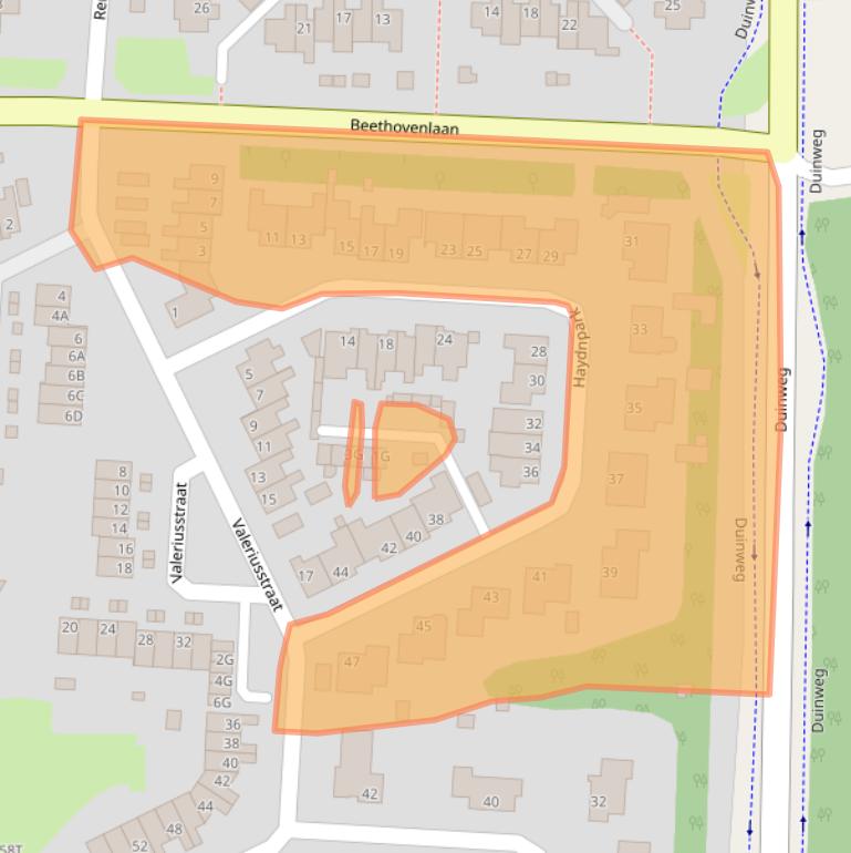 Kaart van postcodegebied 5151LT.