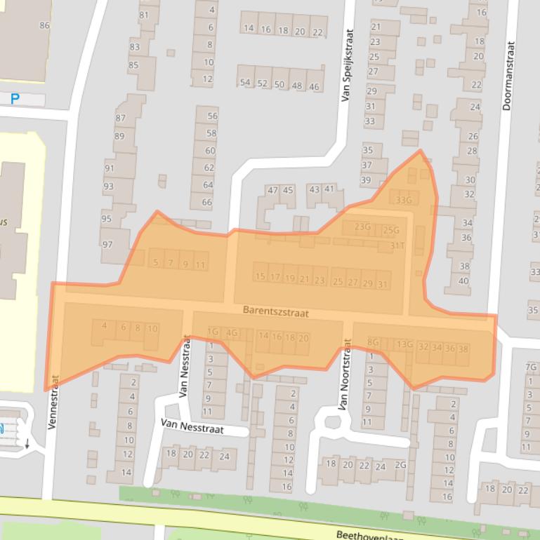 Kaart van postcodegebied 5151MC.