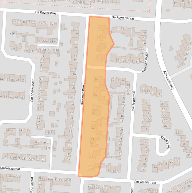 Kaart van postcodegebied 5151MG.