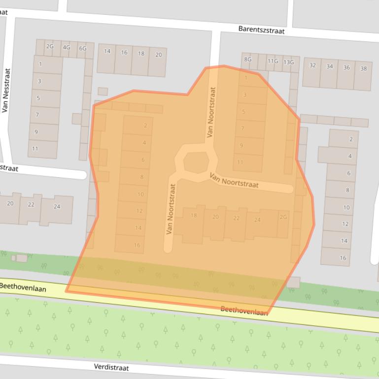 Kaart van postcodegebied 5151MJ.