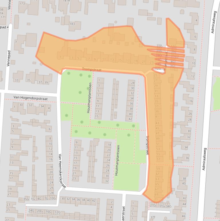 Kaart van postcodegebied 5151NA.