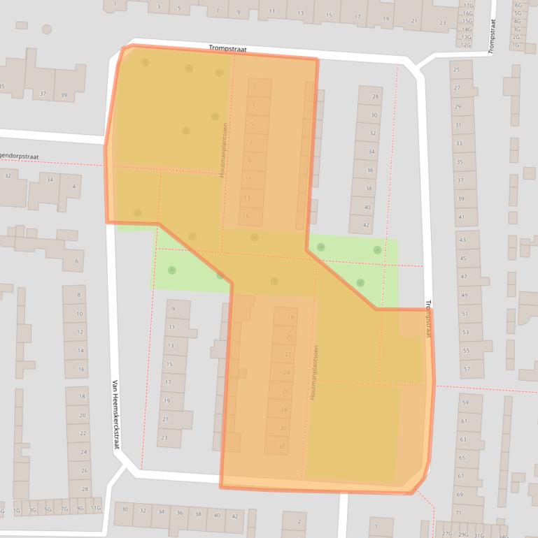 Kaart van postcodegebied 5151NC.