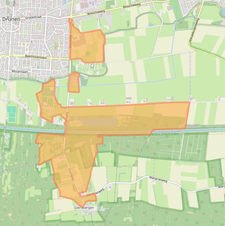 Kaart van postcodegebied 5151RK.