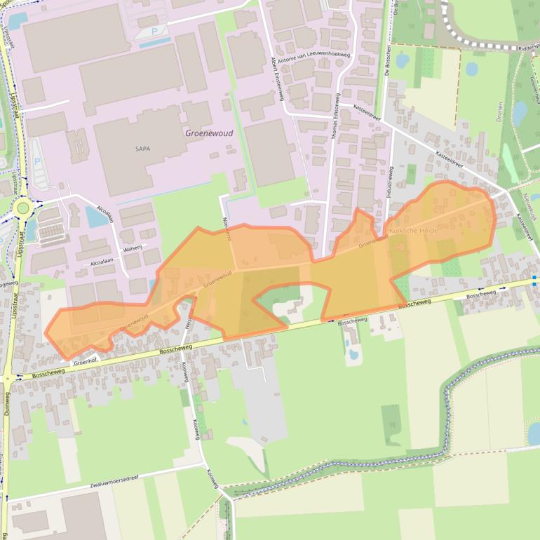 Kaart van postcodegebied 5151RM.