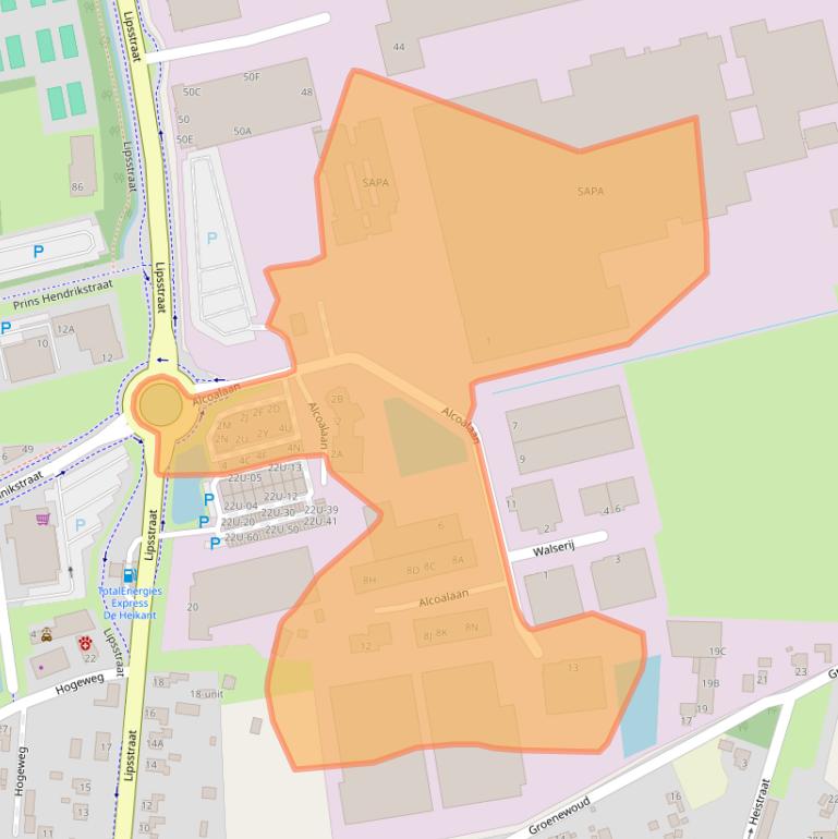 Kaart van postcodegebied 5151RW.