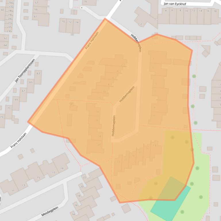Kaart van postcodegebied 5151SL.