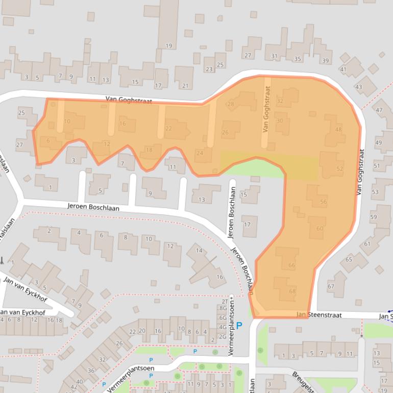 Kaart van postcodegebied 5151SR.