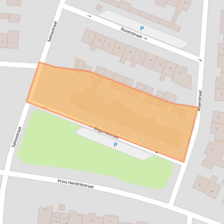 Kaart van postcodegebied 5151TJ.