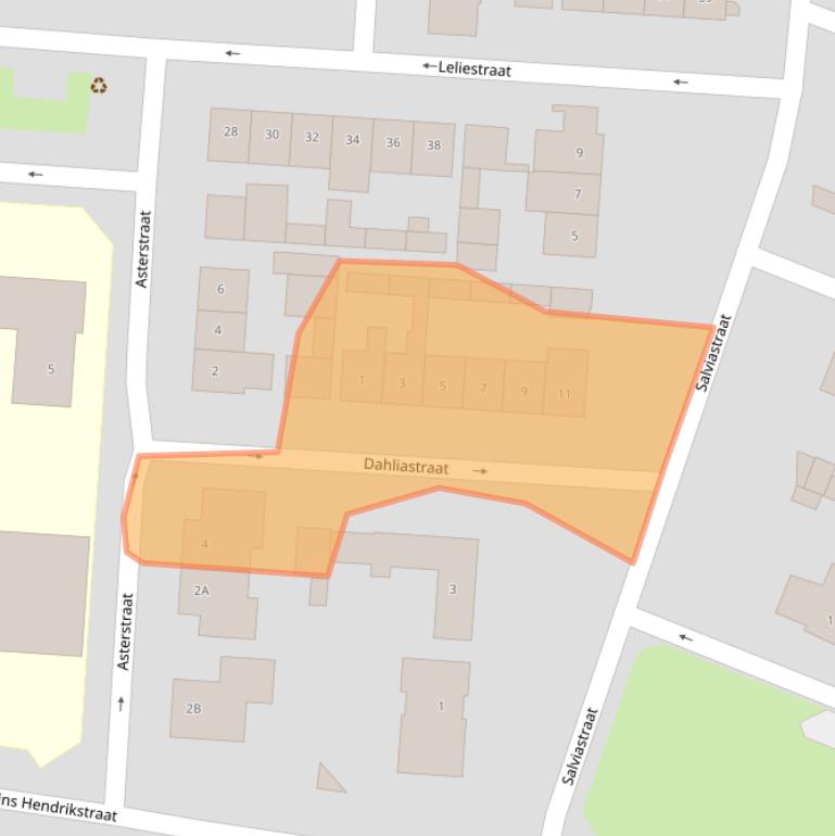 Kaart van postcodegebied 5151TL.