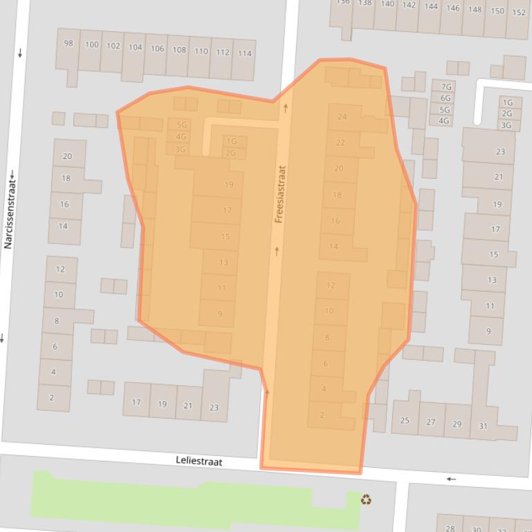 Kaart van postcodegebied 5151TS.