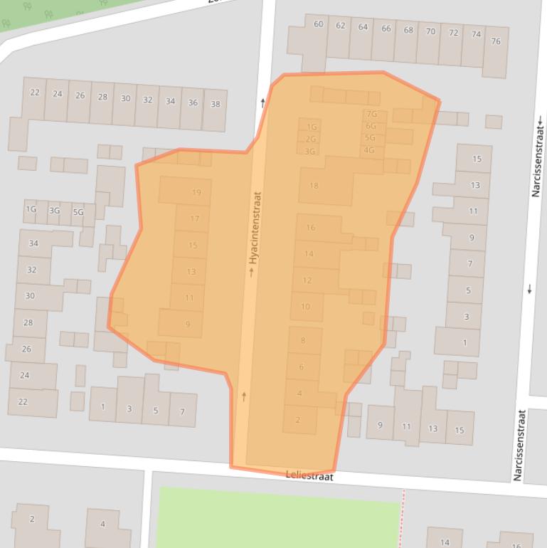 Kaart van postcodegebied 5151TV.