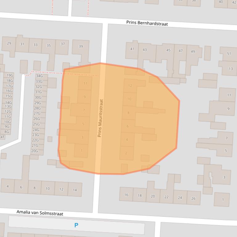 Kaart van postcodegebied 5151VE.