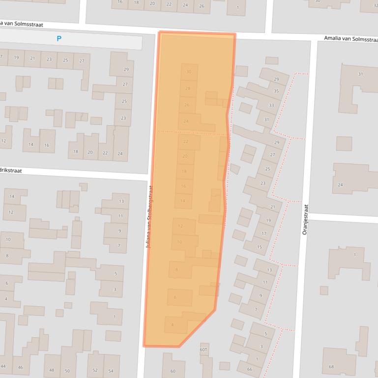 Kaart van postcodegebied 5151VM.