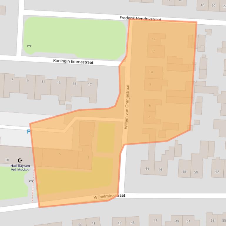 Kaart van postcodegebied 5151VP.