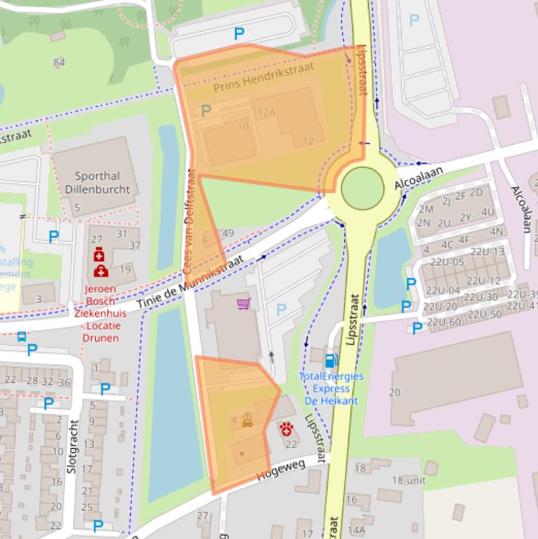 Kaart van postcodegebied 5151VX.