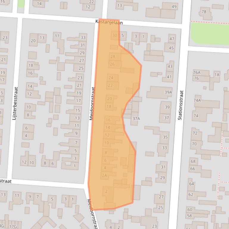 Kaart van postcodegebied 5151XB.