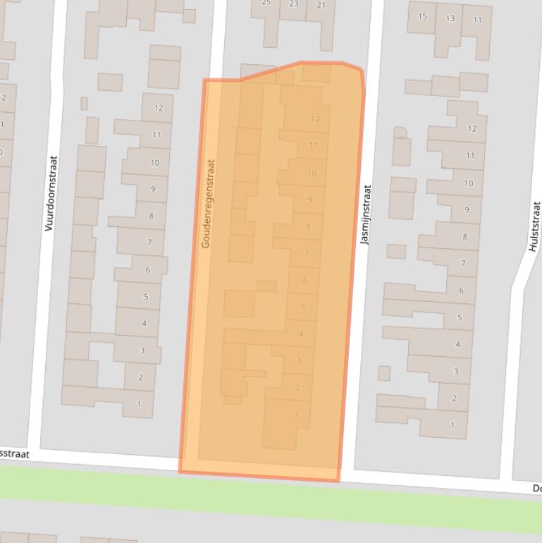 Kaart van postcodegebied 5151XN.