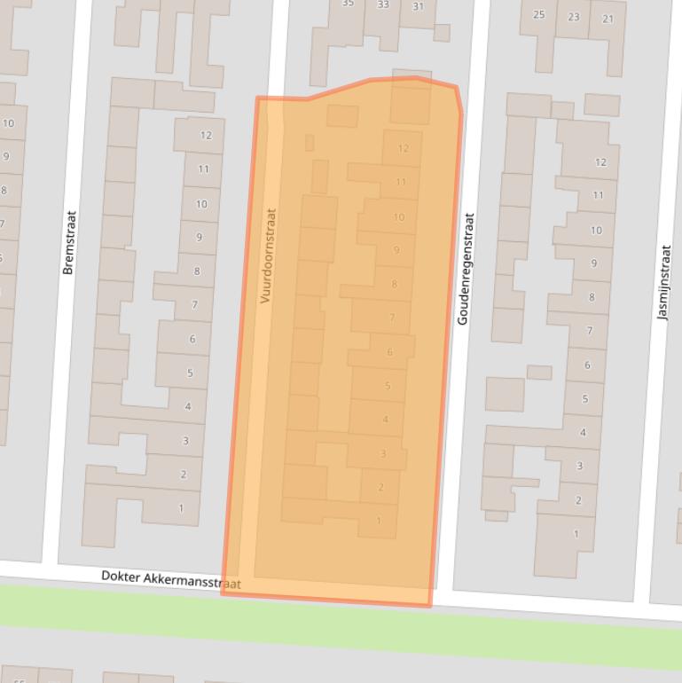 Kaart van postcodegebied 5151XP.