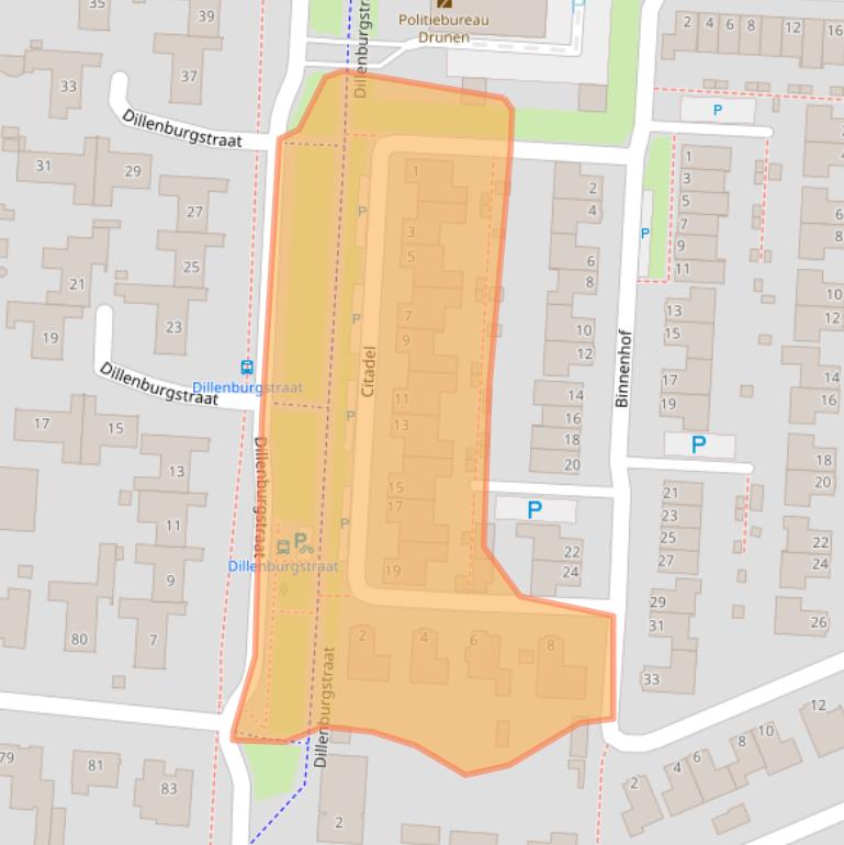 Kaart van postcodegebied 5151XZ.