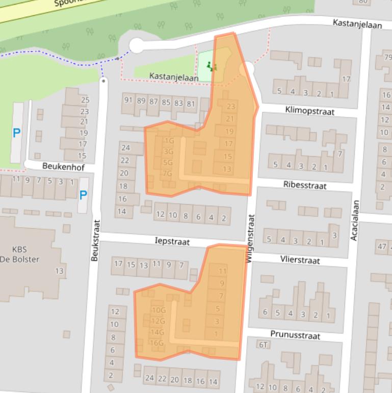 Kaart van postcodegebied 5151ZH.