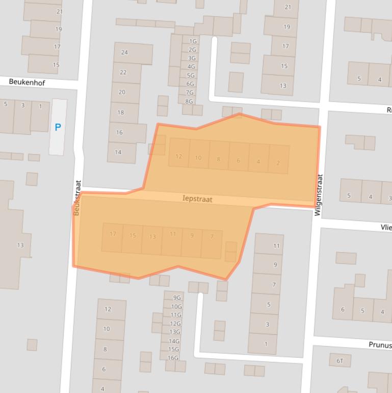 Kaart van postcodegebied 5151ZJ.