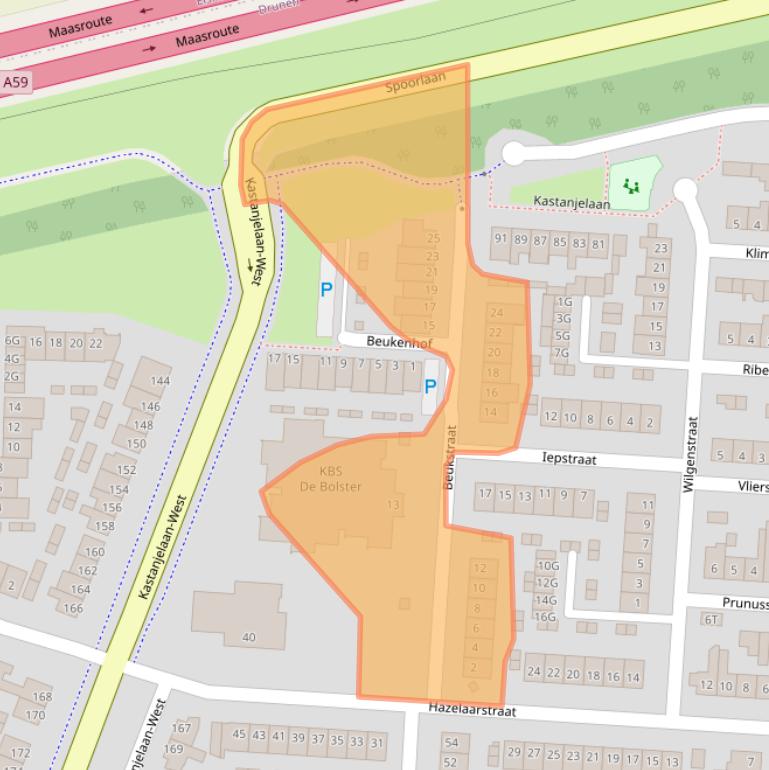 Kaart van postcodegebied 5151ZK.