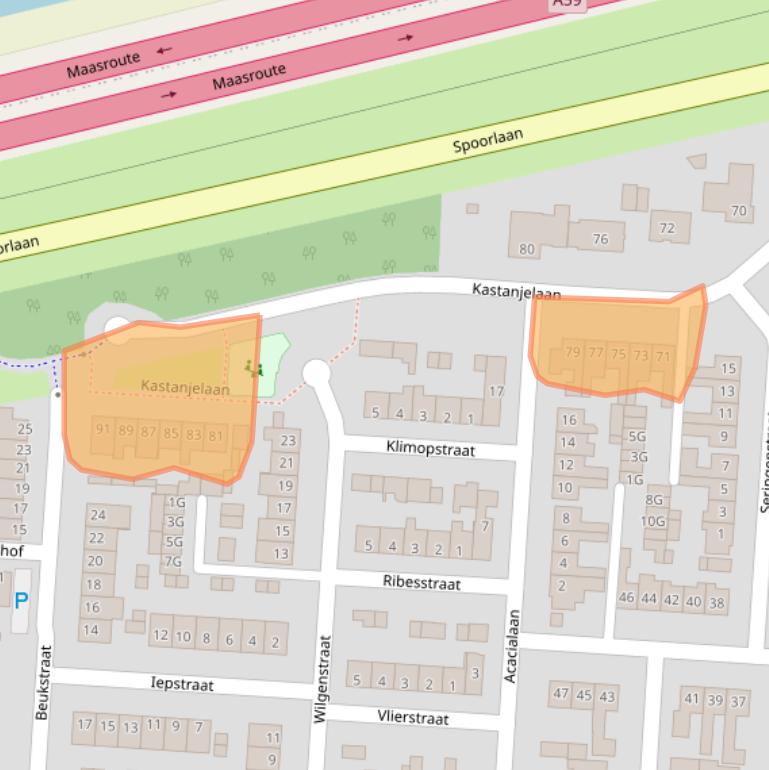 Kaart van postcodegebied 5151ZP.