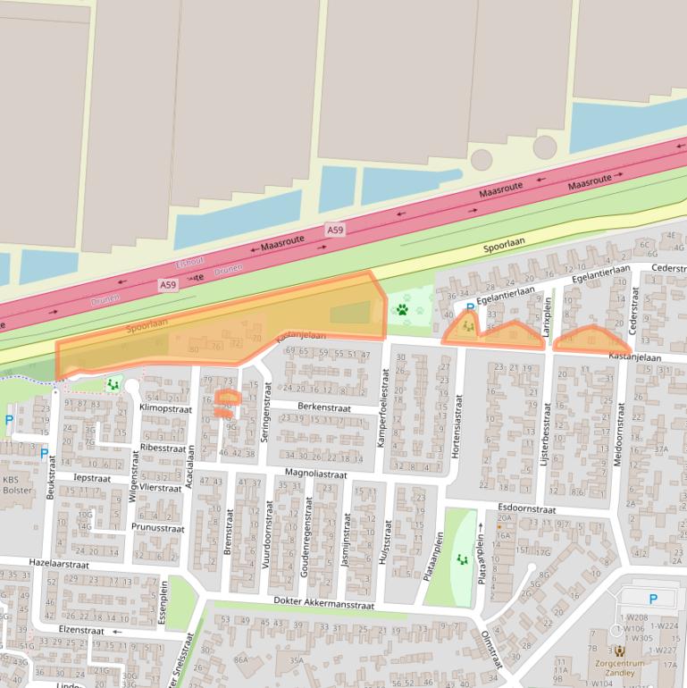Kaart van postcodegebied 5151ZR.