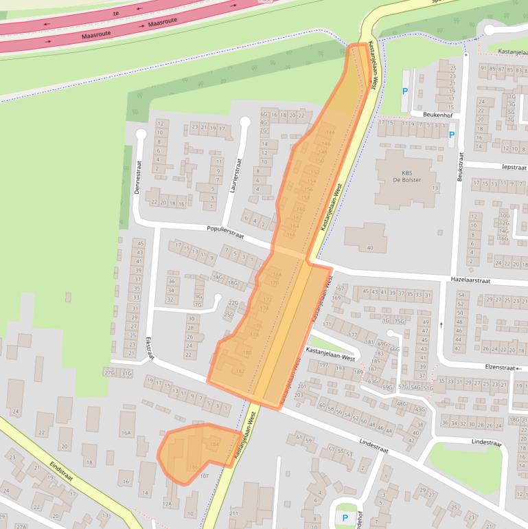 Kaart van postcodegebied 5151ZX.