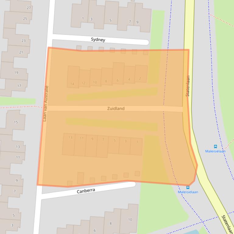 Kaart van postcodegebied 5152GJ.