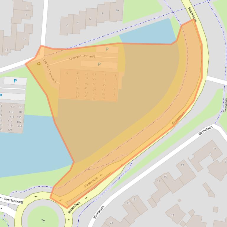 Kaart van postcodegebied 5152HT.